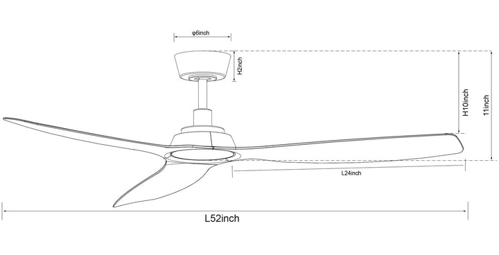 Beacon Moto 21065001 Ceiling Fan 52 - White, Matte White/