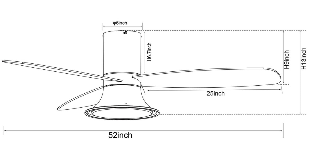 Beacon Flusso 21066101 Ceiling Fan 52 - White, White/ White Washed Teak/