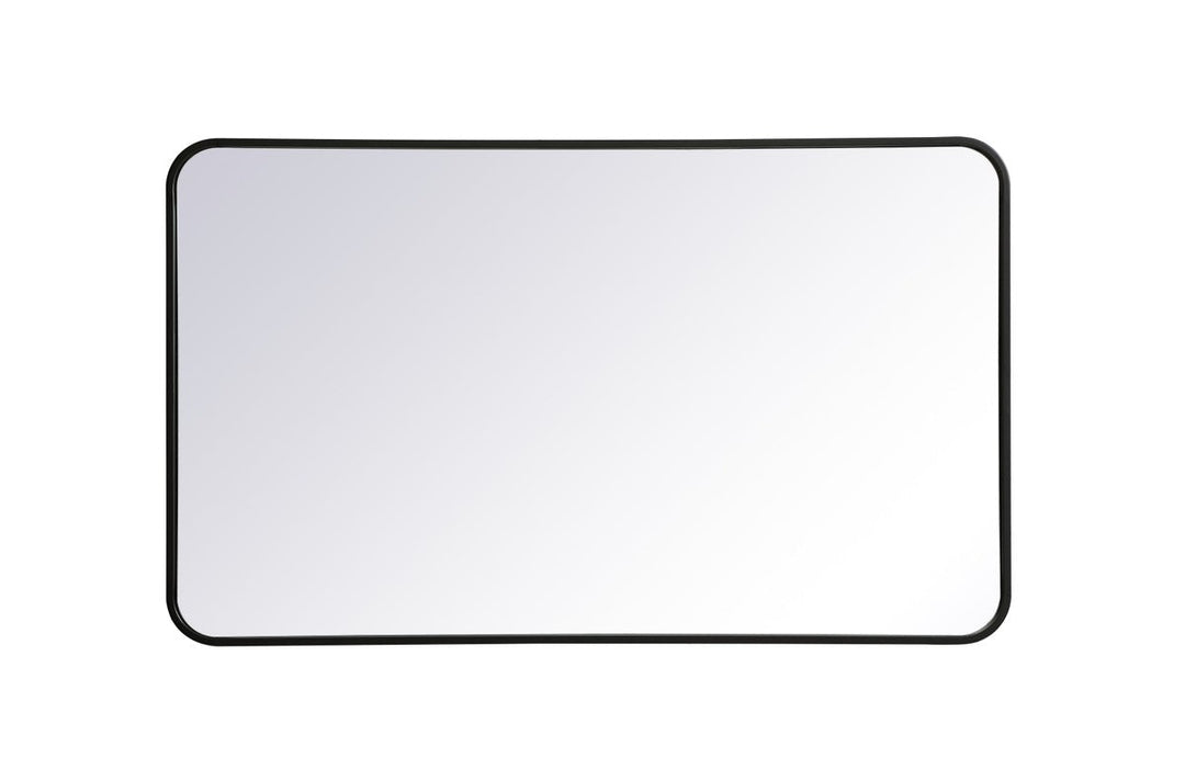 Elegant Lighting MR802440BK Modern Evermore Mirror Black