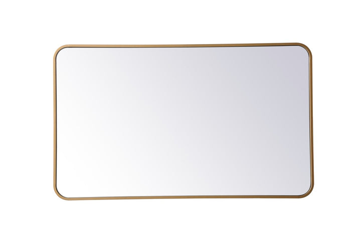 Elegant Lighting MR802440BR Modern Evermore Mirror Brass