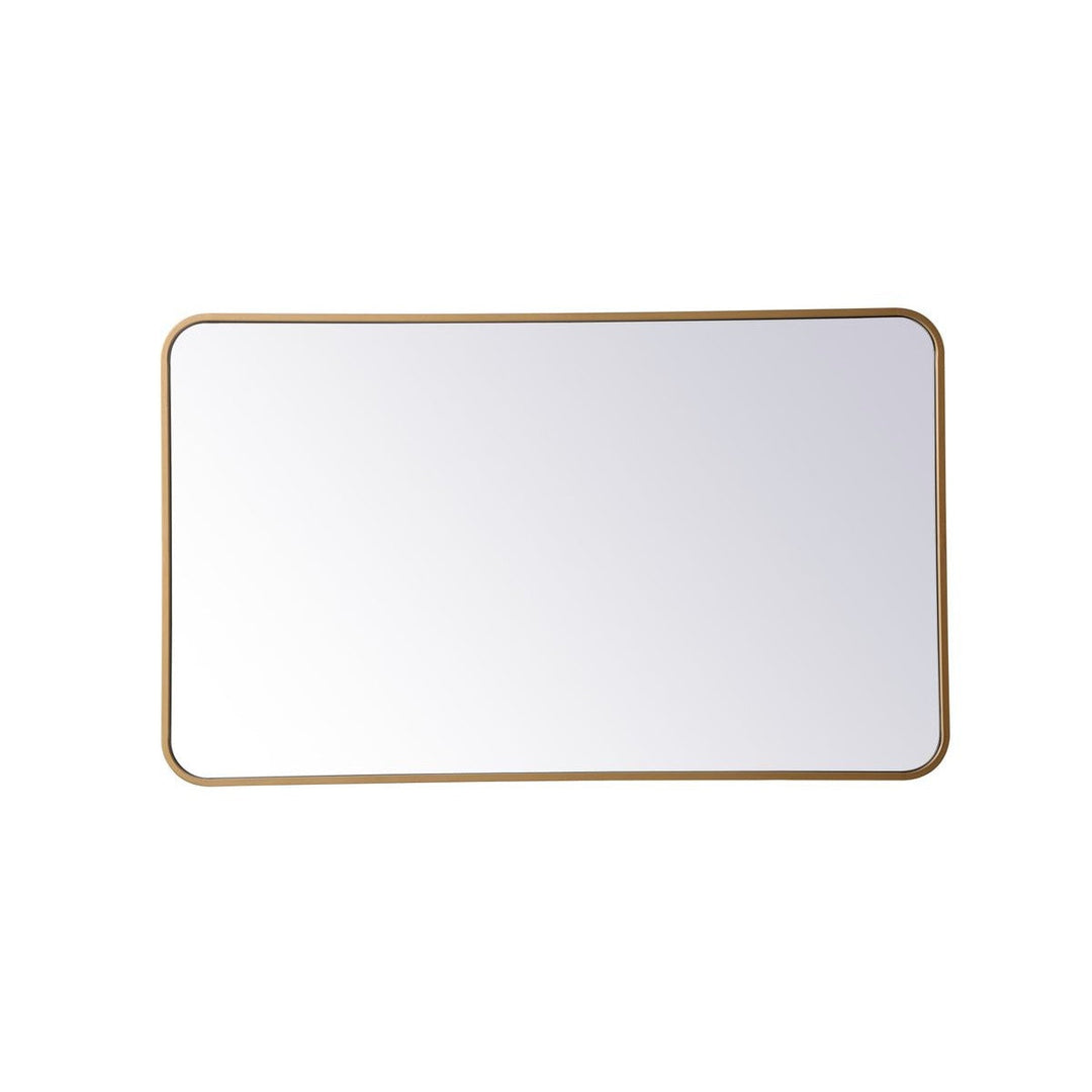 Elegant Lighting MR802440BR Modern Evermore Mirror Brass