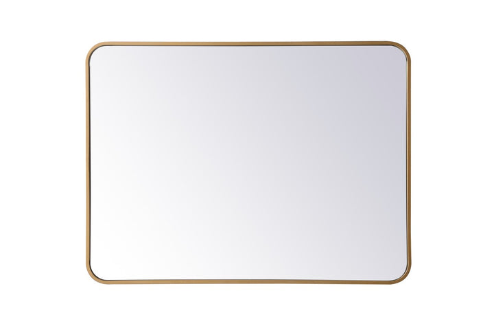 Elegant Lighting MR802736BR Modern Evermore Mirror Brass