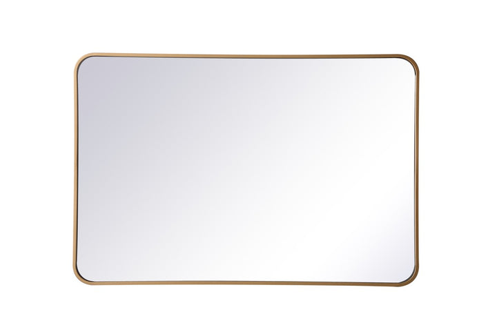 Elegant Lighting MR802740BR Modern Evermore Mirror Brass