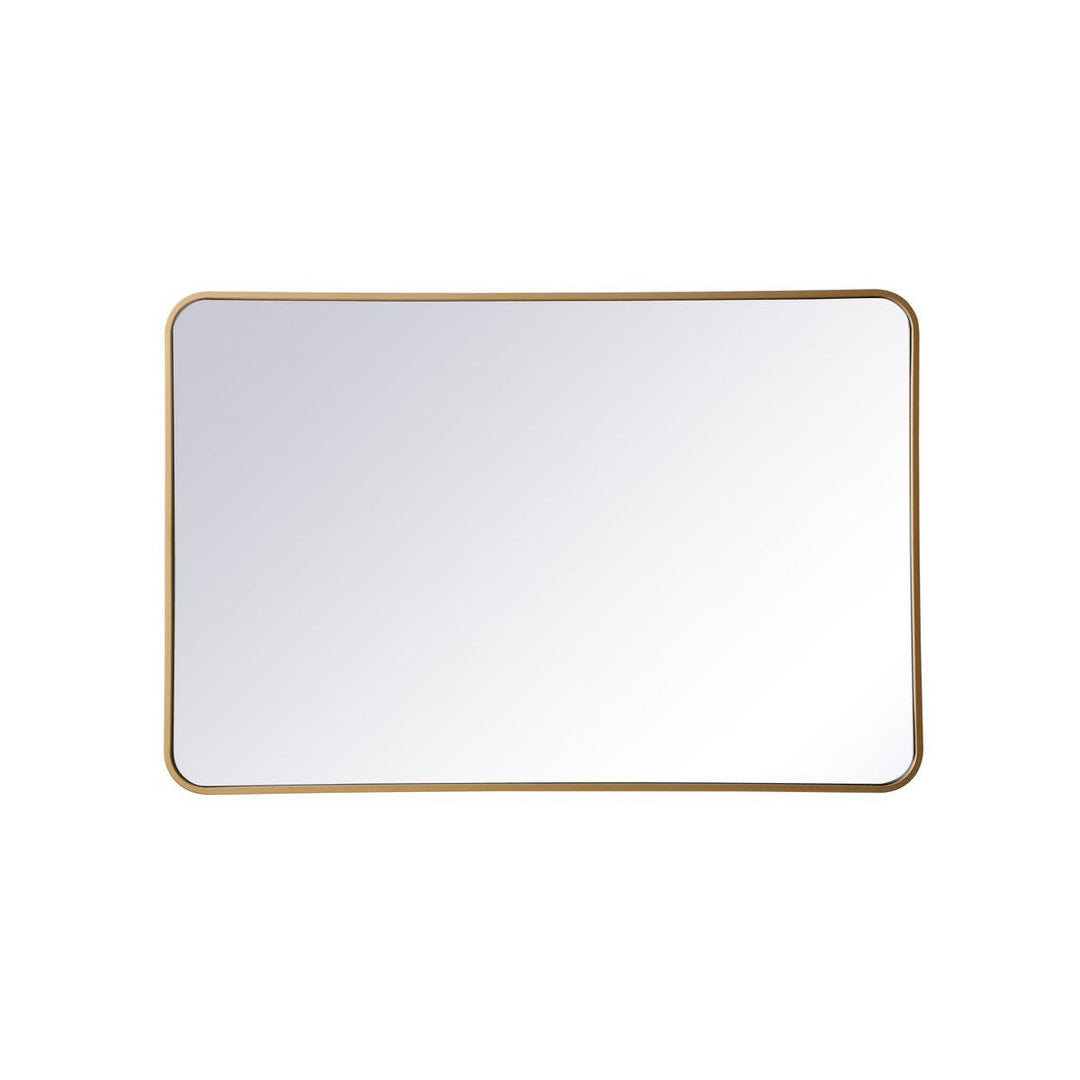 Elegant Lighting MR802842BR Modern Evermore Mirror Brass