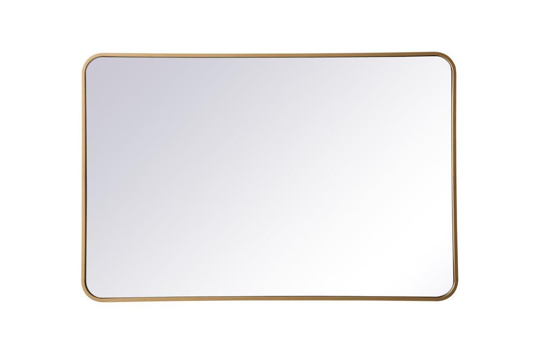 Elegant Lighting MR802842BR Modern Evermore Mirror Brass