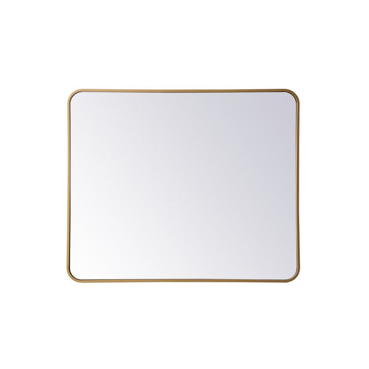 Elegant Lighting MR803036BR Modern Evermore Mirror Brass