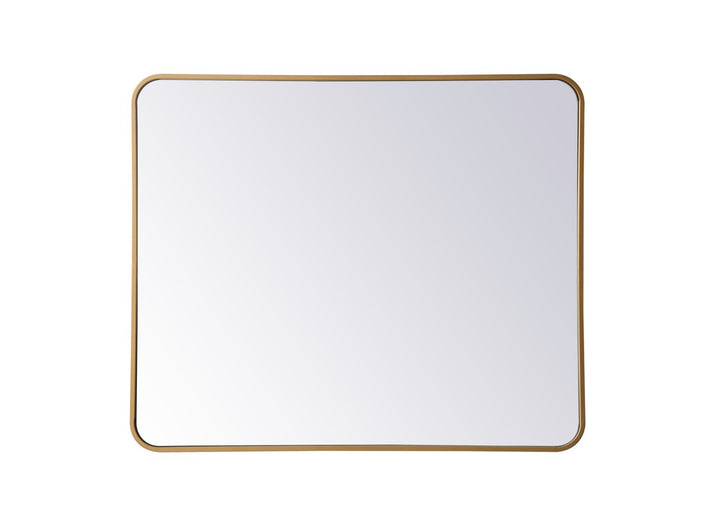 Elegant Lighting MR803036BR Modern Evermore Mirror Brass