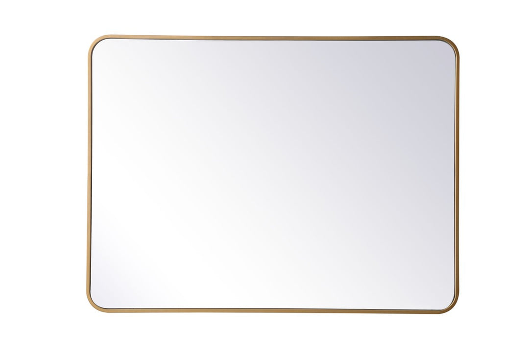 Elegant Lighting MR803040BR Modern Evermore Mirror Brass