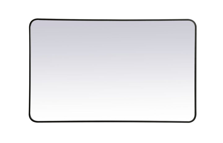 Elegant Lighting MR803048BK Modern Evermore Mirror Black