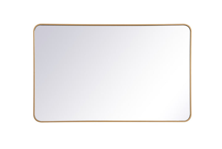 Elegant Lighting MR803048BR Modern Evermore Mirror Brass