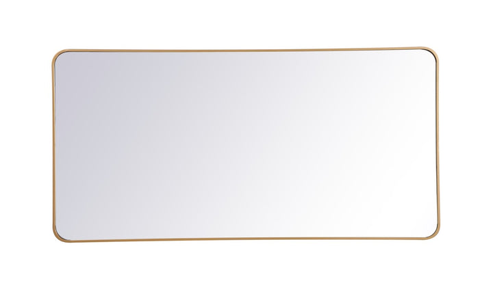 Elegant Lighting MR803060BR Modern Evermore Mirror Brass