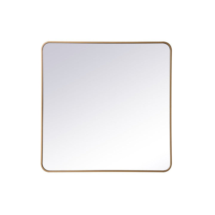 Elegant Lighting MR803636BR Modern Evermore Mirror Brass