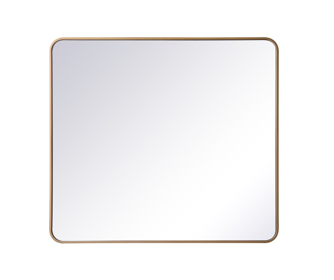 Elegant Lighting MR803640BR Modern Evermore Mirror Brass