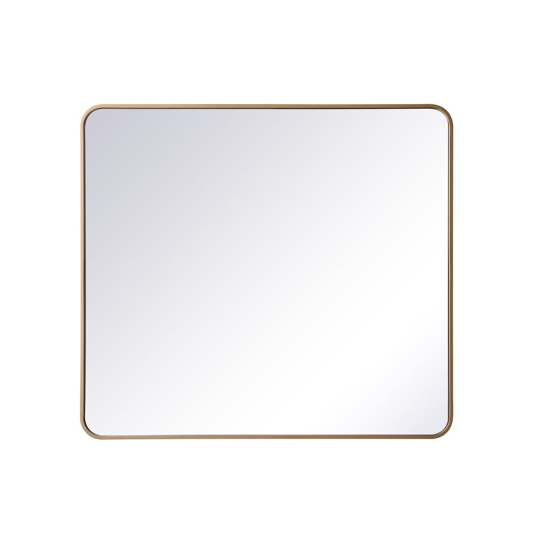 Elegant Lighting MR803640BR Modern Evermore Mirror Brass