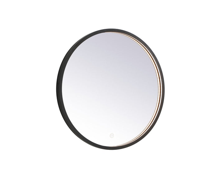 Elegant Lighting MRE6024BK Modern Pier Mirror Black