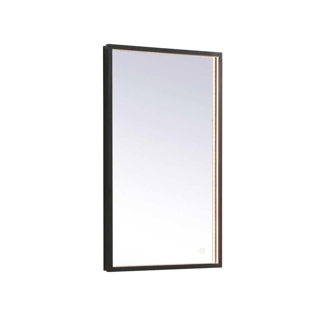 Elegant Lighting MRE61830BK Modern Pier Mirror Black