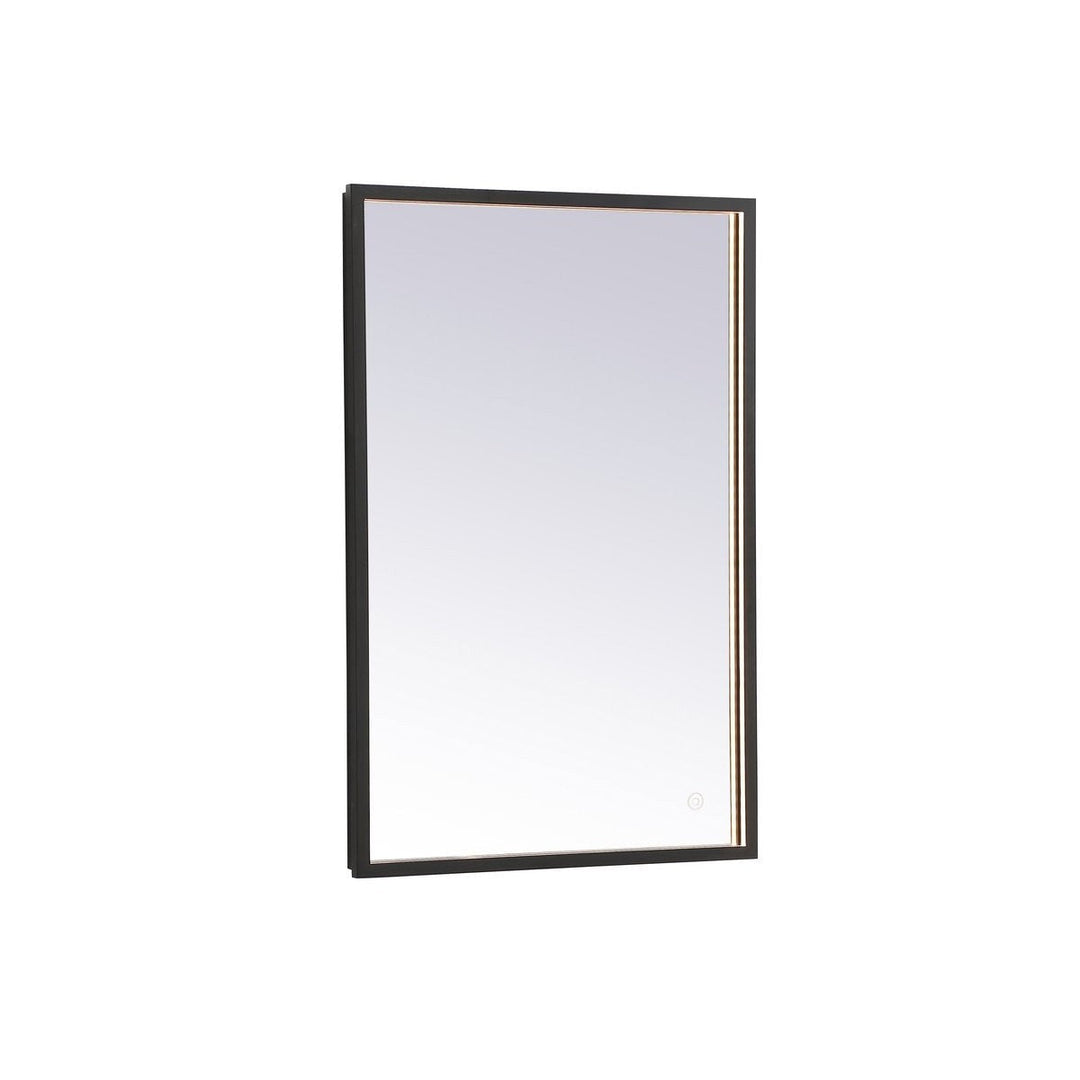 Elegant Lighting MRE61830BK Modern Pier Mirror Black