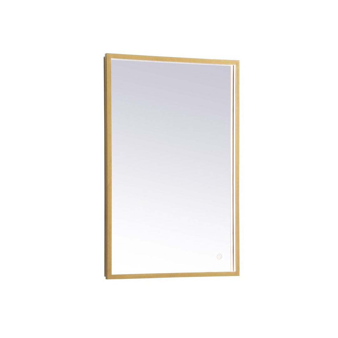 Elegant Lighting MRE61830BR Modern Pier Mirror Brass