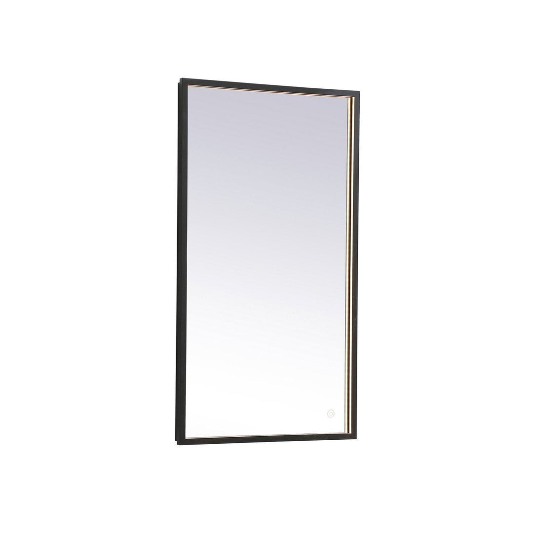 Elegant Lighting MRE61836BK Modern Pier Mirror Black