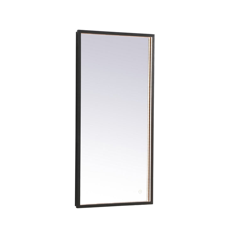 Elegant Lighting MRE61836BK Modern Pier Mirror Black