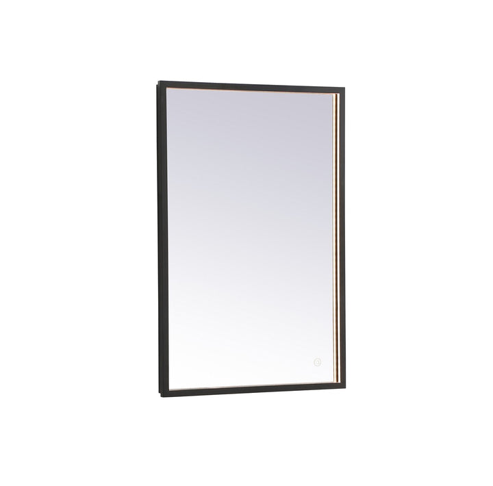 Elegant Lighting MRE62030BK Modern Pier Mirror Black