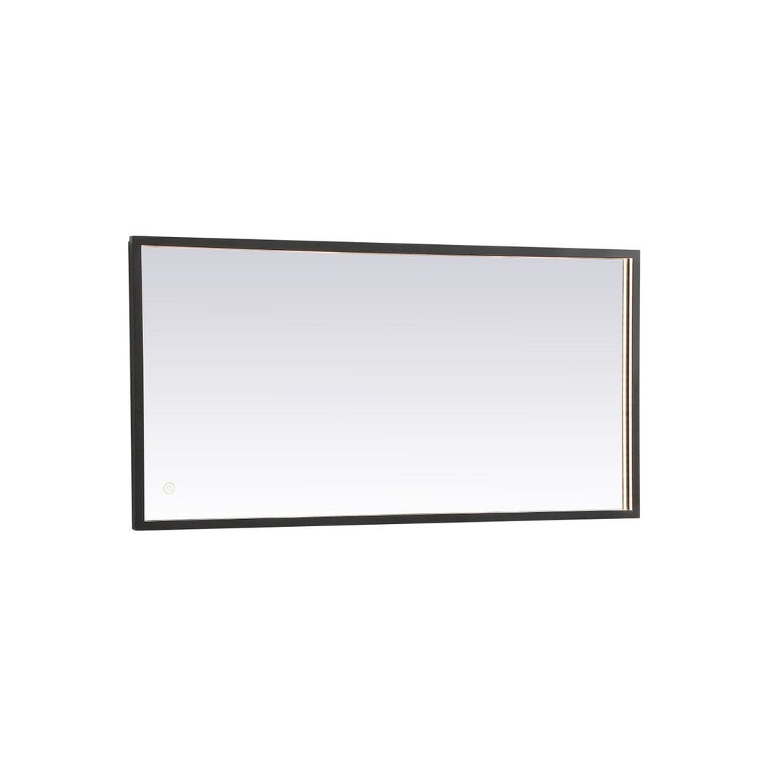 Elegant Lighting MRE62030BK Modern Pier Mirror Black