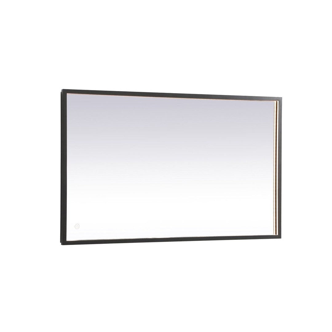 Elegant Lighting MRE62430BK Modern Pier Mirror Black