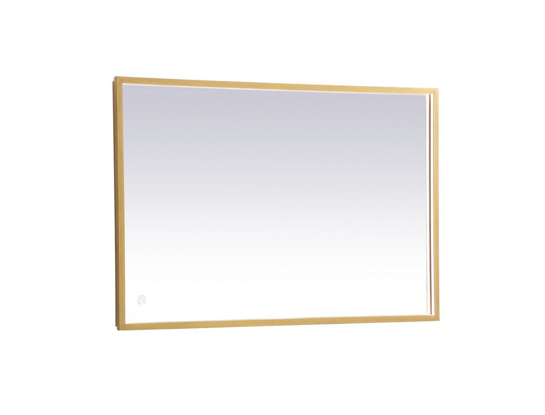 Elegant Lighting MRE62436BR Modern Pier Mirror Brass