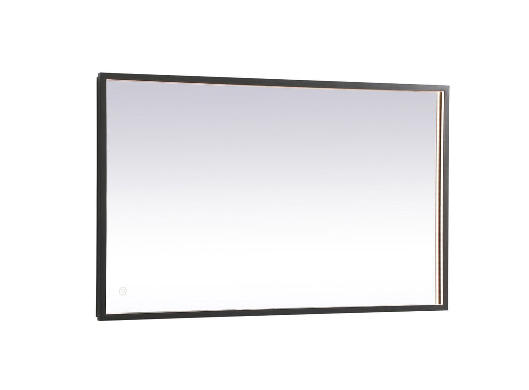 Elegant Lighting MRE62440BK Modern Pier Mirror Black