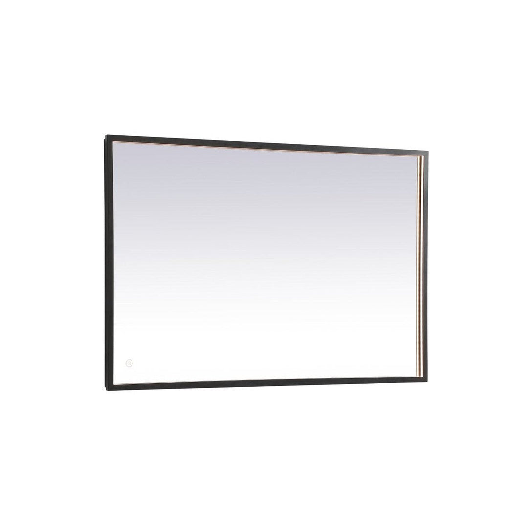 Elegant Lighting MRE62730BK Modern Pier Mirror Black