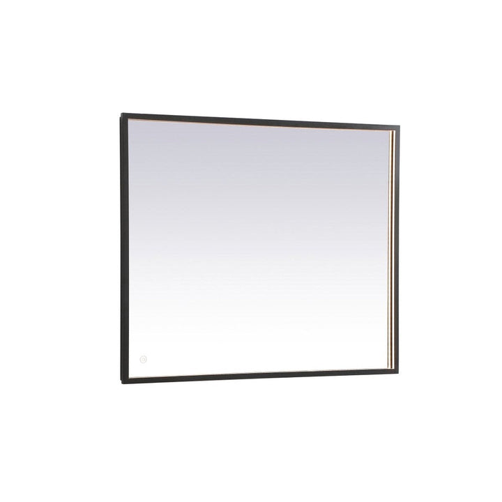 Elegant Lighting MRE62740BK Modern Pier Mirror Black