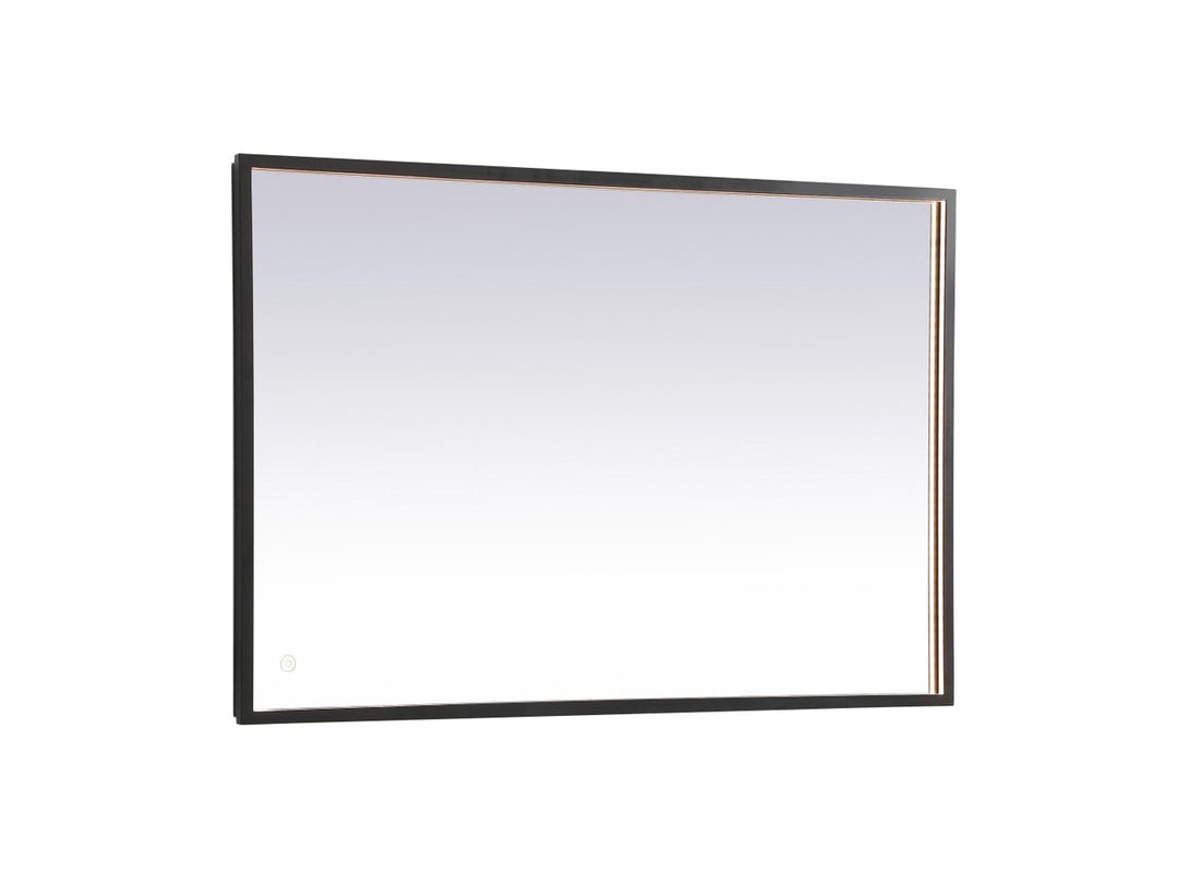 Elegant Lighting MRE62740BK Modern Pier Mirror Black