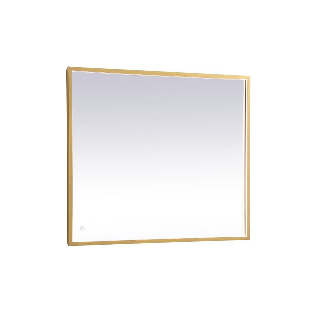 Elegant Lighting MRE62740BR Modern Pier Mirror Brass