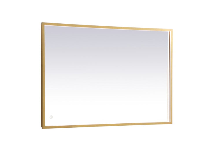 Elegant Lighting MRE62740BR Modern Pier Mirror Brass