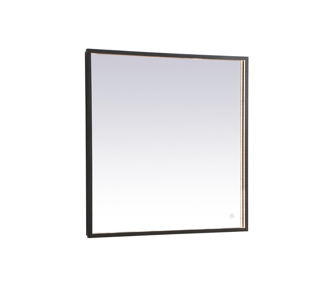 Elegant Lighting MRE63030BK Modern Pier Mirror Black