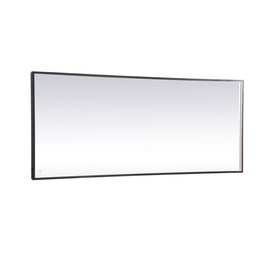 Elegant Lighting MRE63072BK Modern Pier Mirror Black