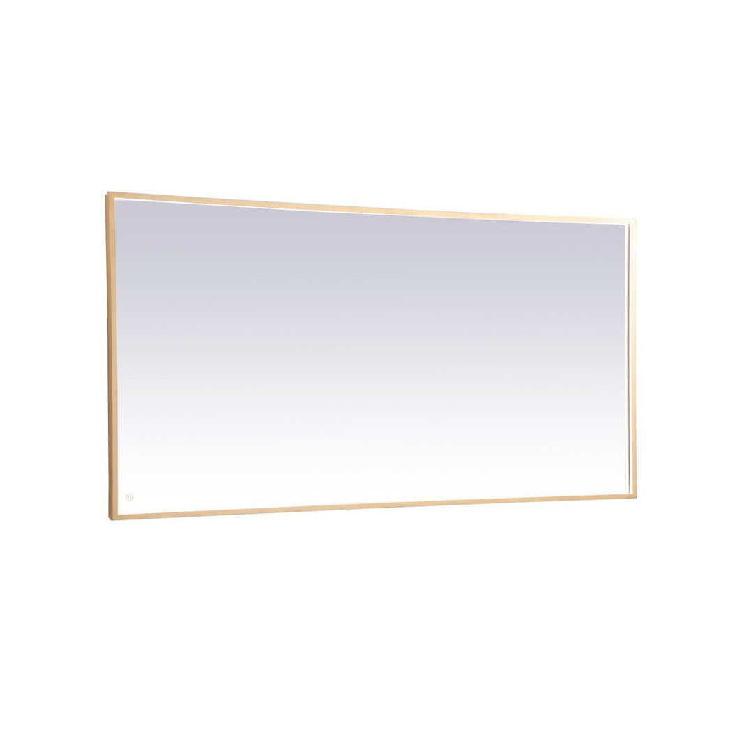 Elegant Lighting MRE63672BR Modern Pier Mirror Brass