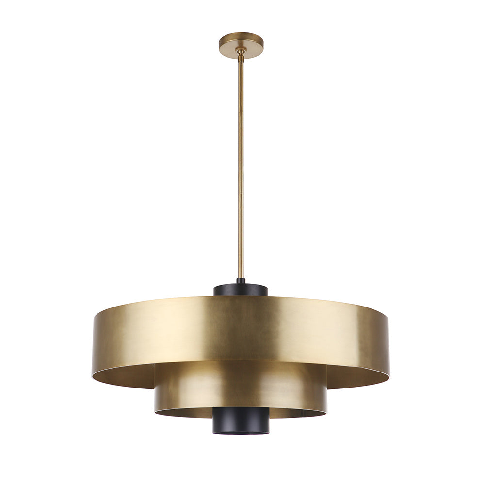 Mariana Ripple 133082 Pendant Light - Brass and Black