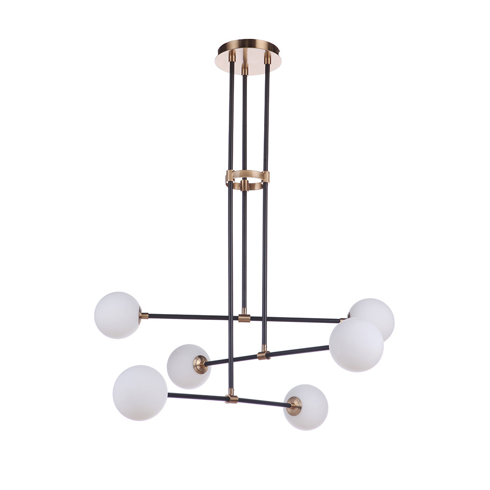 Mariana Dot 374884 Chandelier Light - Black and Brass