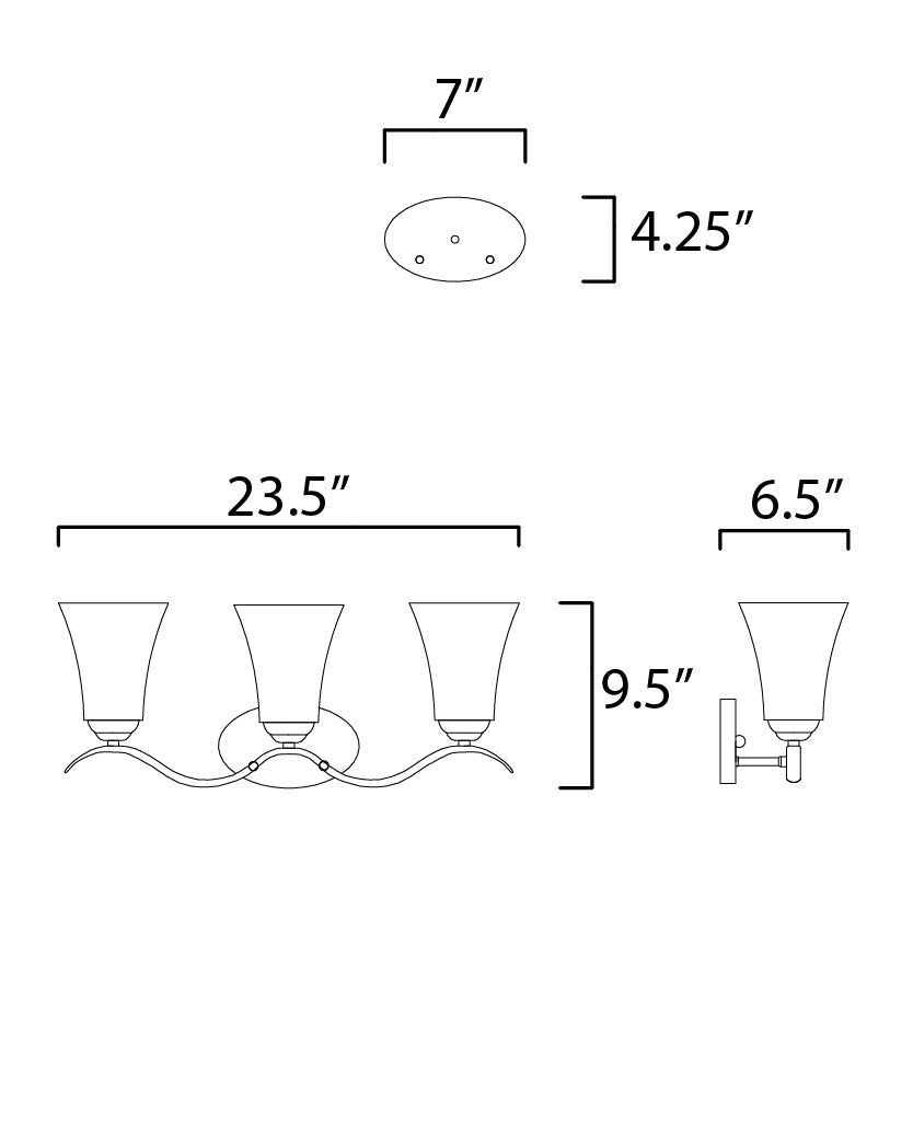 Maxim Vital 12083FTSN Bath Vanity Light 24 in. wide - Satin Nickel