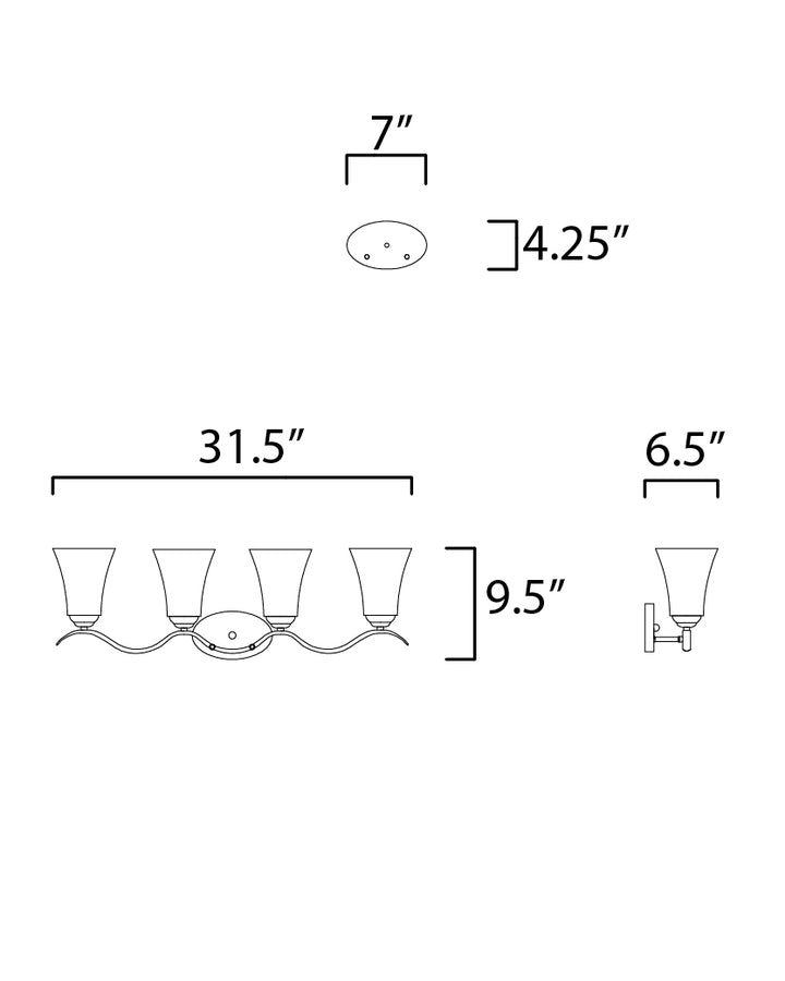 Maxim Vital 12084FTOI Bath Vanity Light 32 in. wide - Oil Rubbed Bronze