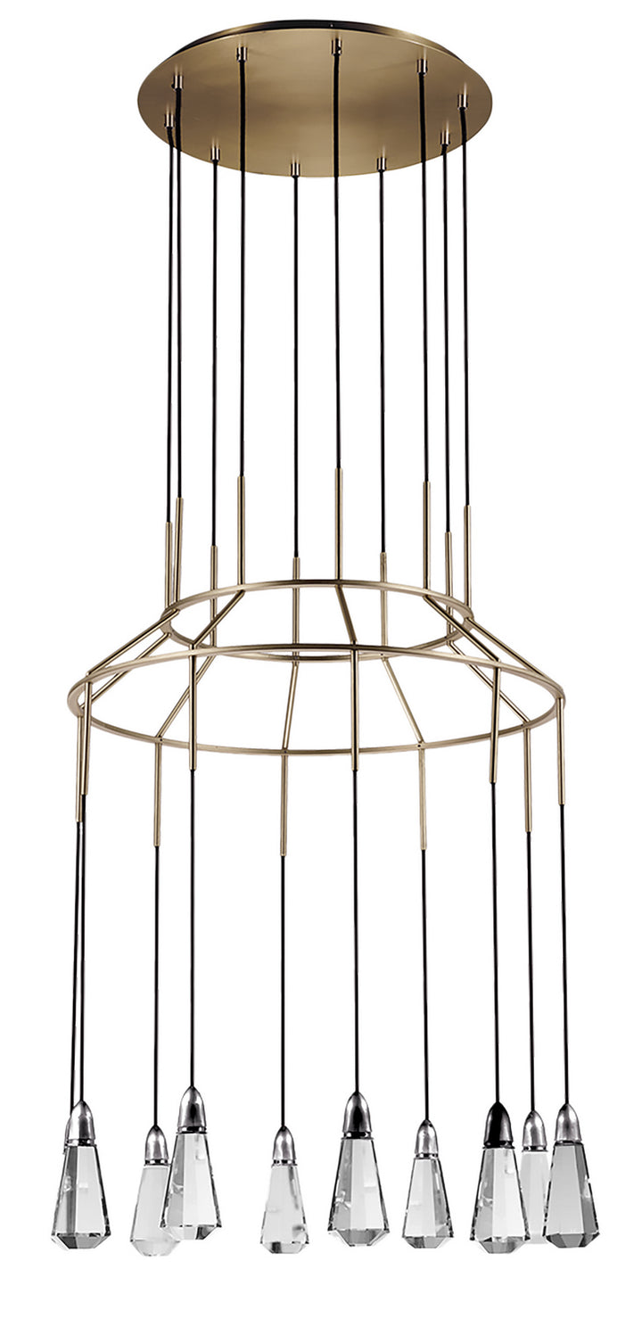 Studio M By Maxim 10 Carat SM23785BCSNSBR Chandelier Light - Satin Nickel / Satin Brass