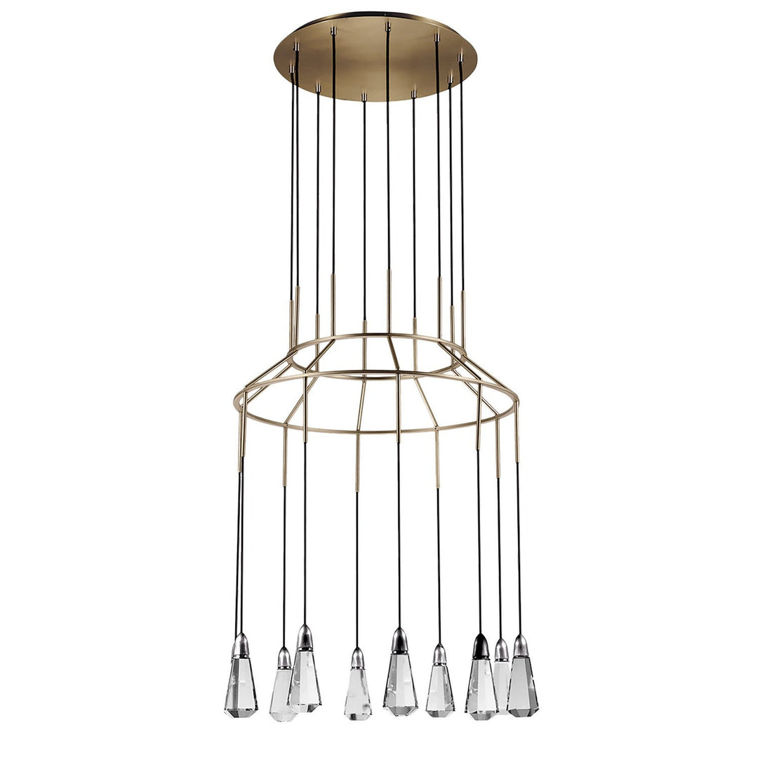 Studio M By Maxim 10 Carat SM23785BCSNSBR Chandelier Light - Satin Nickel / Satin Brass