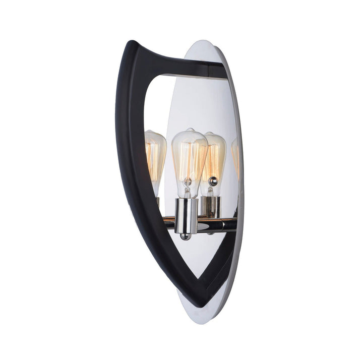 Studio M By Maxim Crescendo SM23800WEPN Wall Light - Wenge / Polished Nickel