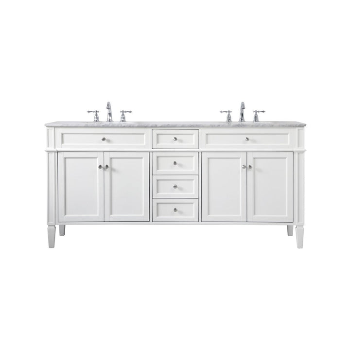 Elegant Lighting VF12572DWH  Park Avenue Plumbing White