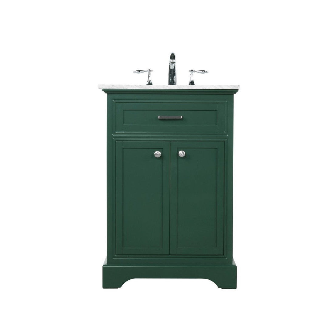 Elegant Lighting VF15024GN  Americana Plumbing Green