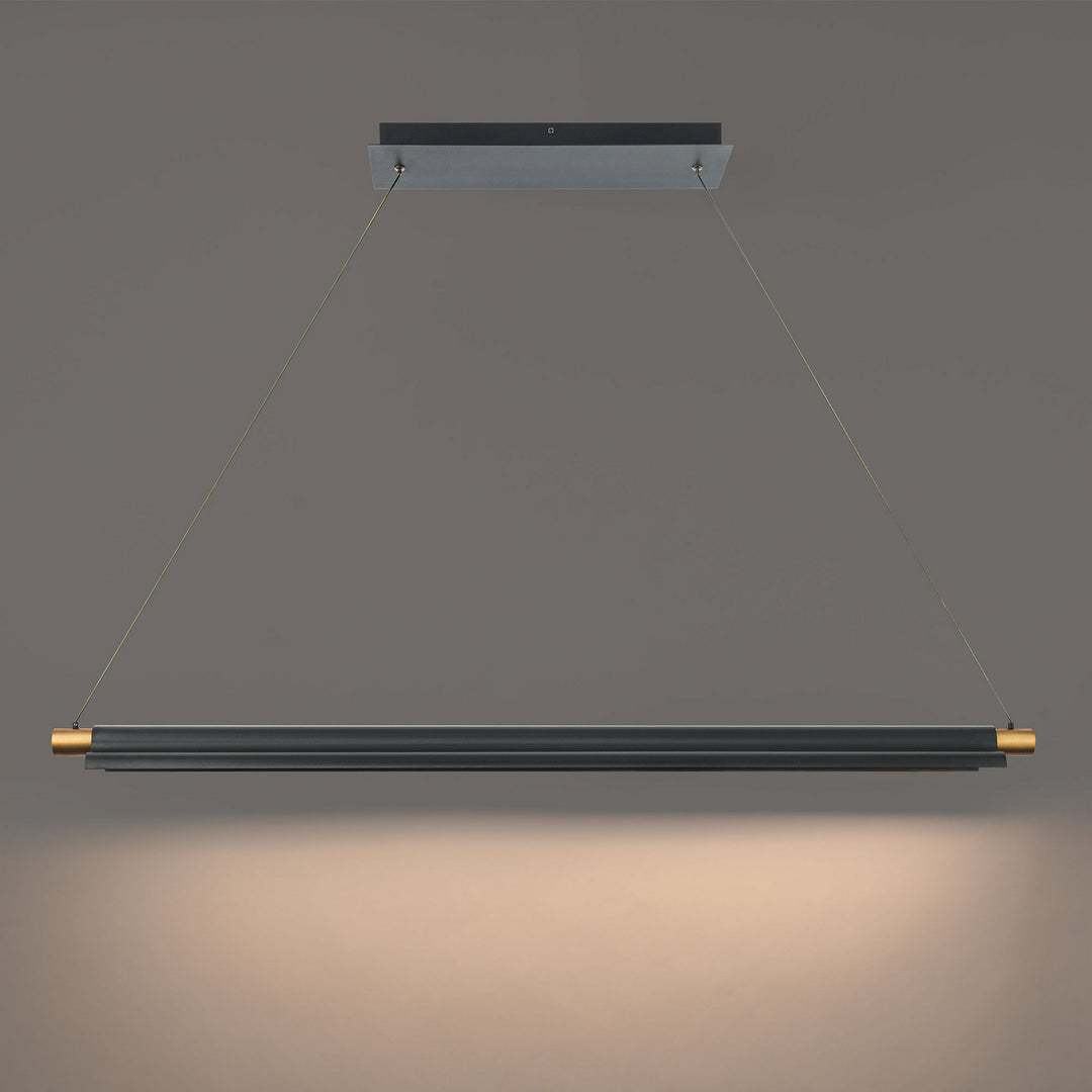WAC Pavilion PD-65244-BK/AB Pendant Light - Black/Aged Brass