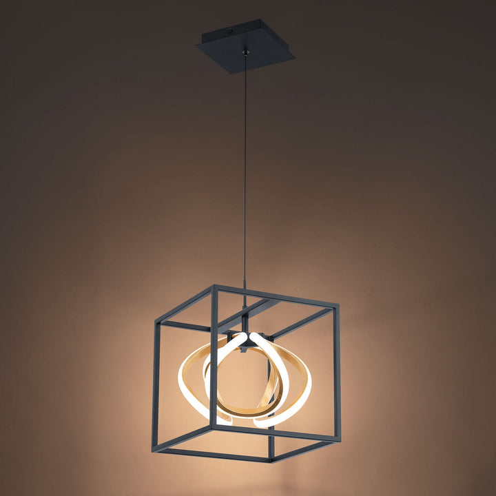 WAC Sinclair PD-73210-BK/GL Pendant Light - Black/Gold Leaf