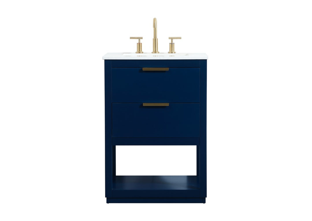 Elegant Lighting VF19224BL Modern Larkin Plumbing Blue