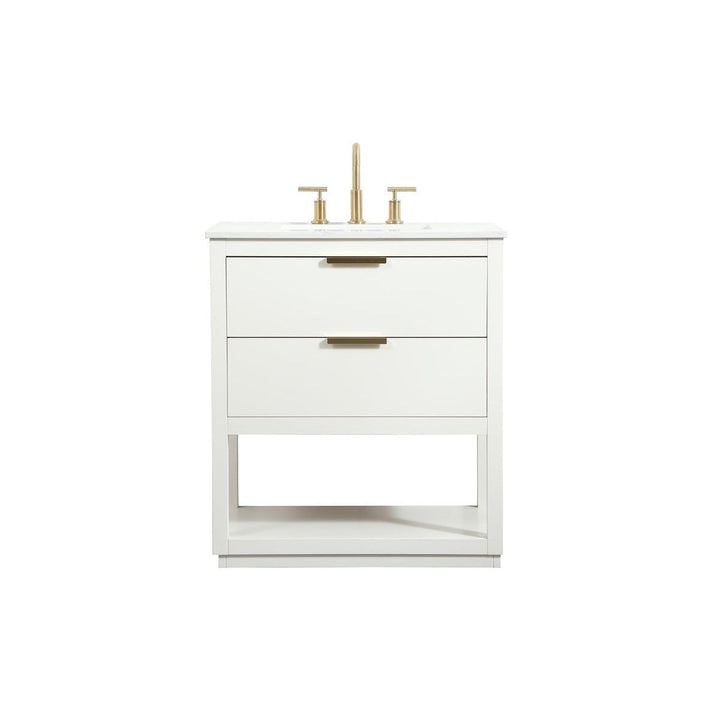 Elegant Lighting VF19230WH Modern Larkin Plumbing White